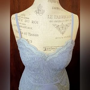 Azazie Light Blue floor length dress, Size 4